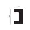 Маленькое фото Рейка молдинг Decor Dizayn 613-83SH (30х50х3000)