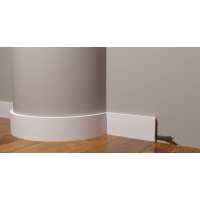 Плинтус гибкий Decor Dizayn DD708-E под покраску, белый (80*13*2000)