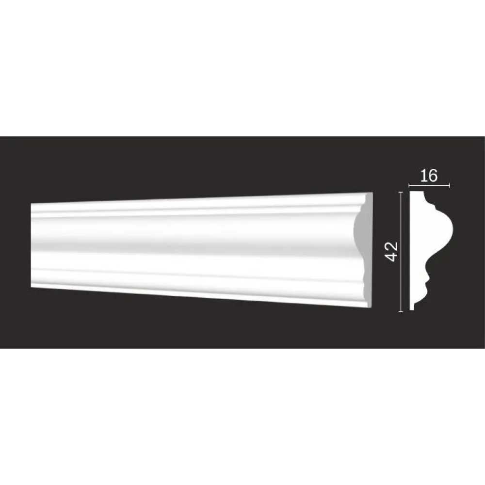 Фото Молдинг гибкий под покраску Decor Dizayn DD301 Flex (42х16х2000 мм)