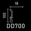Маленькое фото Плинтус напольный Decor Dizayn DD700 с подсветкой (100*18.1*2000)