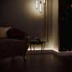 Маленькое фото Плинтус напольный с подсветкой LED Evrowood PN 102 Белый, крашеный  (100*16*2000)