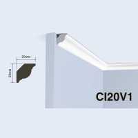 Карниз под покраску HIWOOD CI20V1 из фитополимера (20х20х2000 мм)