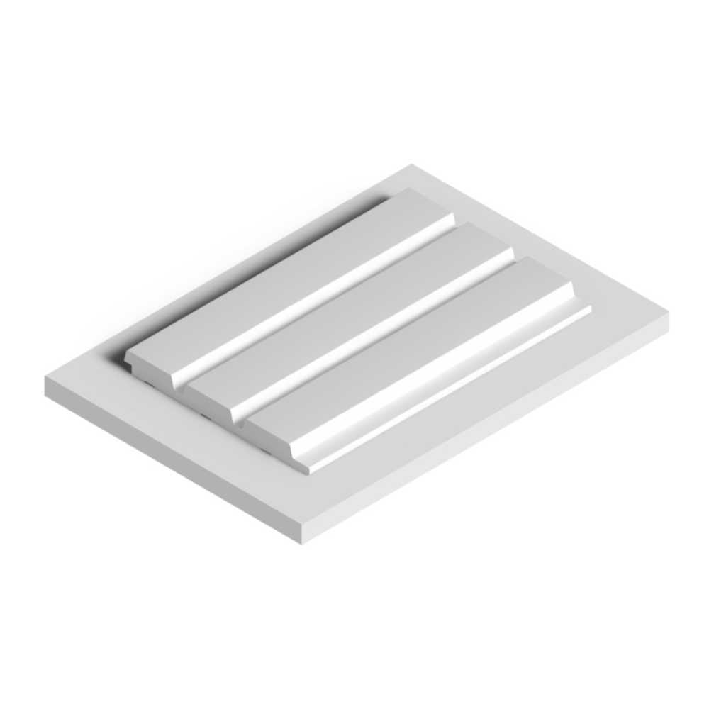 Фото Декоративная панель HIWOOD LV124 LONG NP под покраску (120 × 12 × 3000 мм)