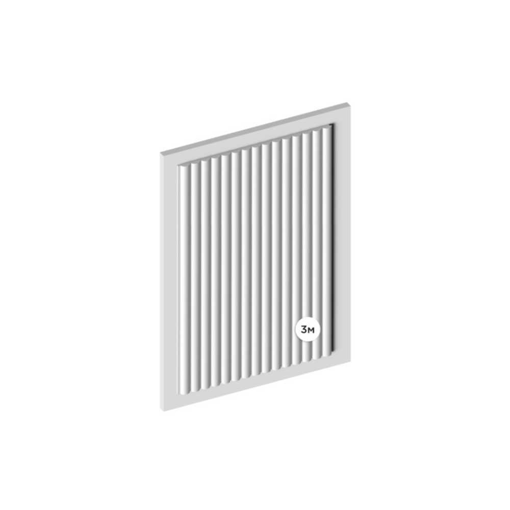 Фото Декоративная панель HIWOOD LV135 LONG NP под покраску (120 × 12 × 3000 мм)
