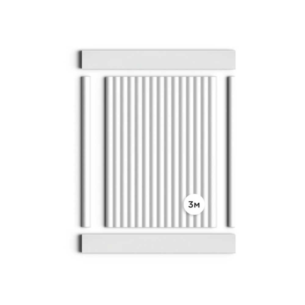 Фото Декоративная панель HIWOOD LV135 LONG NP под покраску (120 × 12 × 3000 мм)