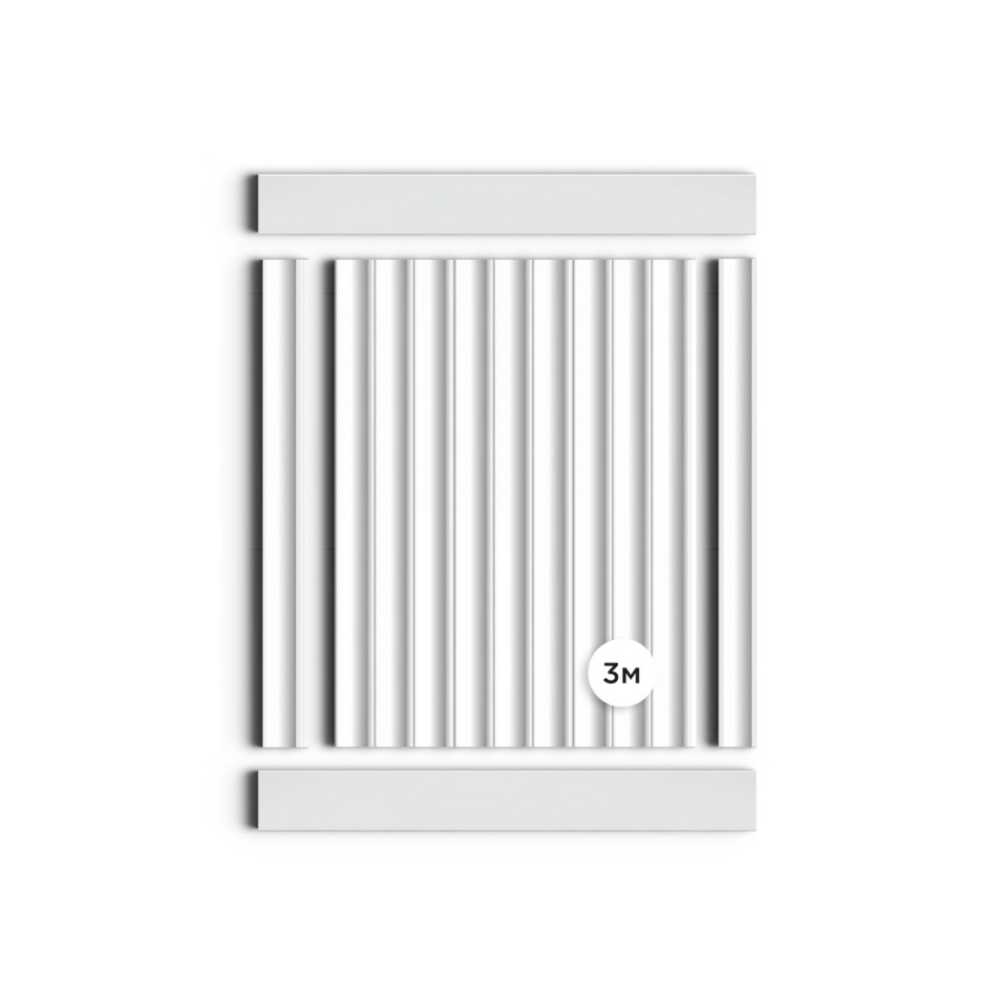 Фото Декоративная панель HIWOOD LV138 LONG NP под покраску (120 × 12 × 3000 мм)