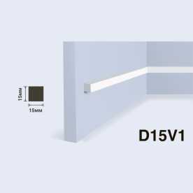 Молдинг под покраску HIWOOD D15V1 из фитополимера (15х15х2000 мм)