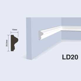 Молдинг под покраску HIWOOD LD20 из фитополимера (20.5х10х2000 мм)