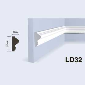 Молдинг под покраску HIWOOD D32 из фитополимера (32х14.5х2000 мм)