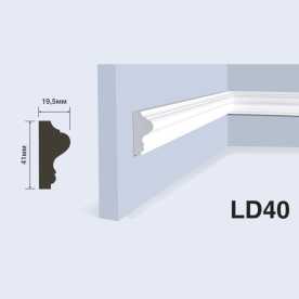 Молдинг под покраску HIWOOD LD40 из фитополимера (41х19.5х2000 мм)