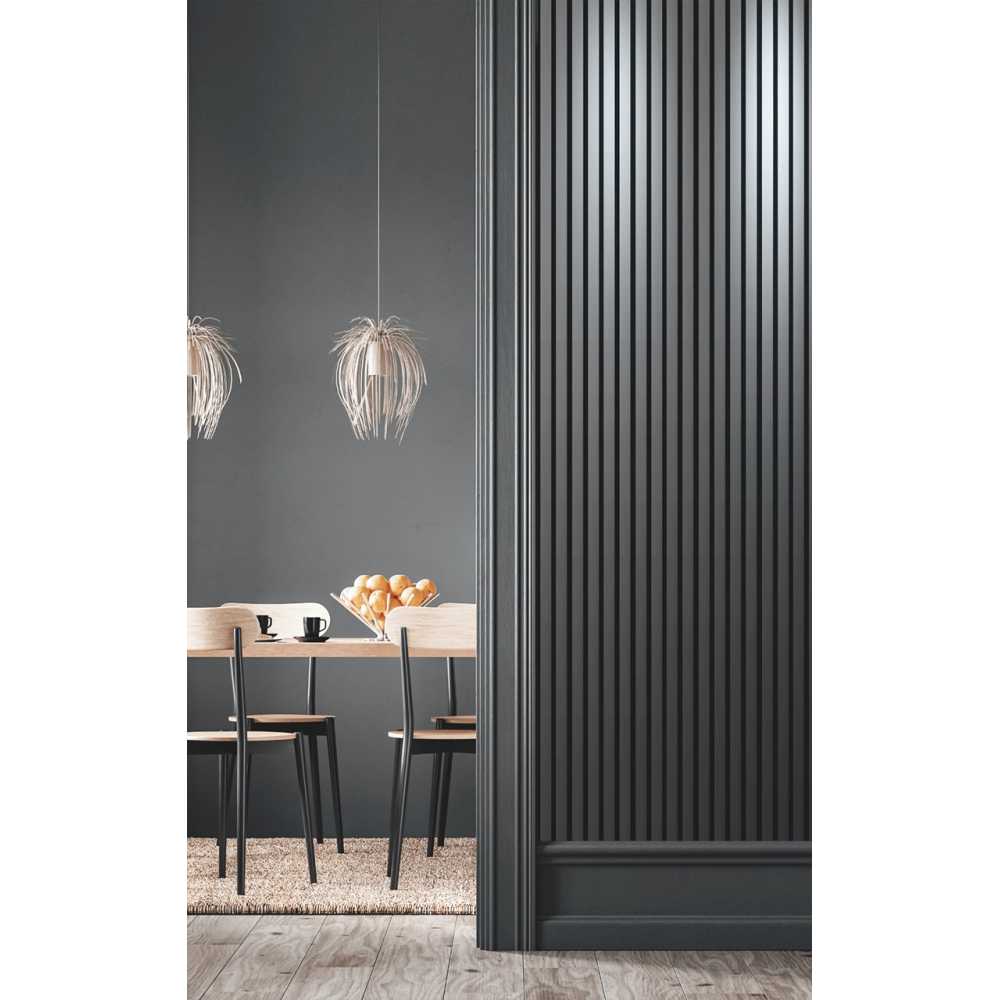 Фото Декоративная панель HIWOOD LV124 BK Черная (120 × 12 × 2700 мм)