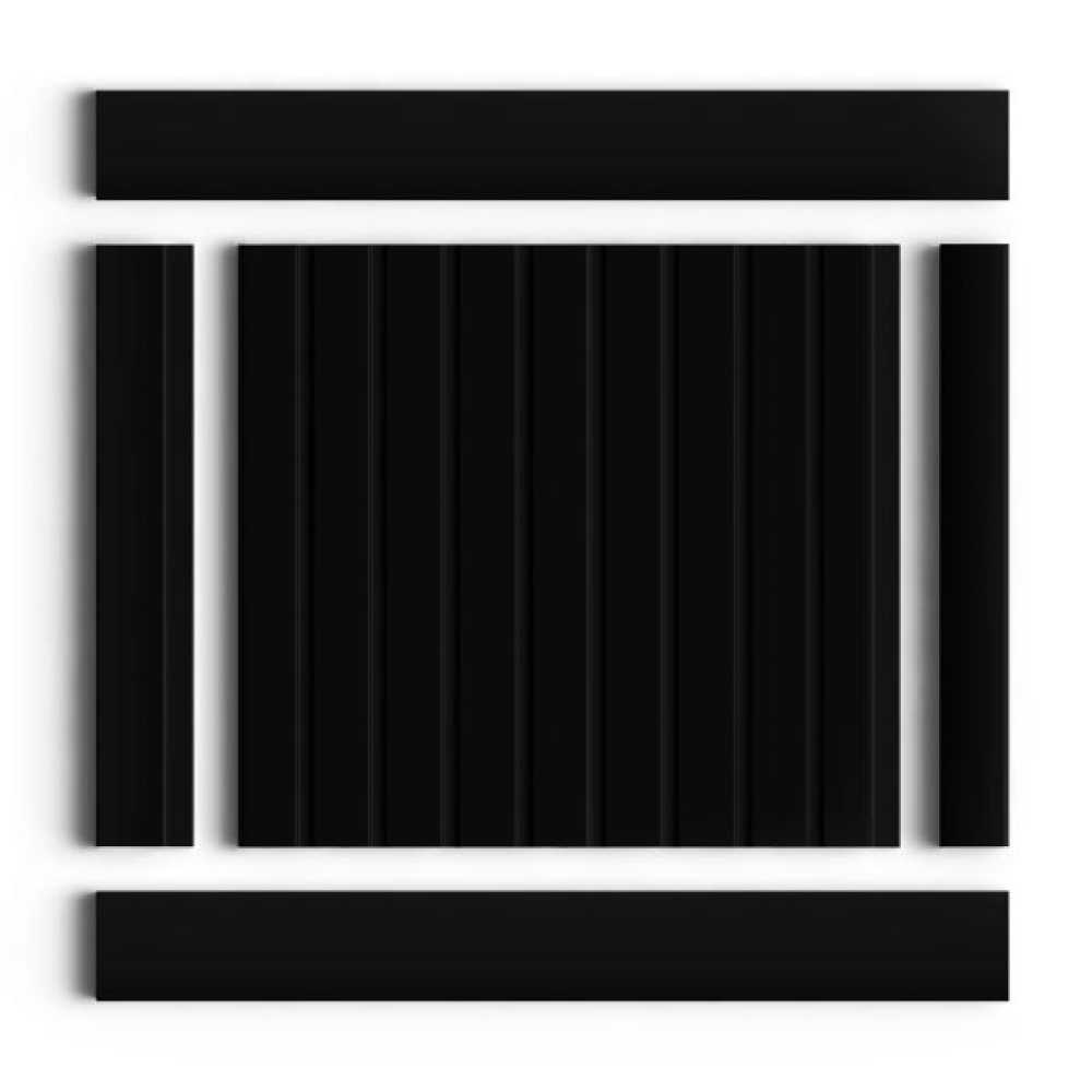 Фото Декоративная панель HIWOOD LV124 BK Черная (120 × 12 × 2700 мм)