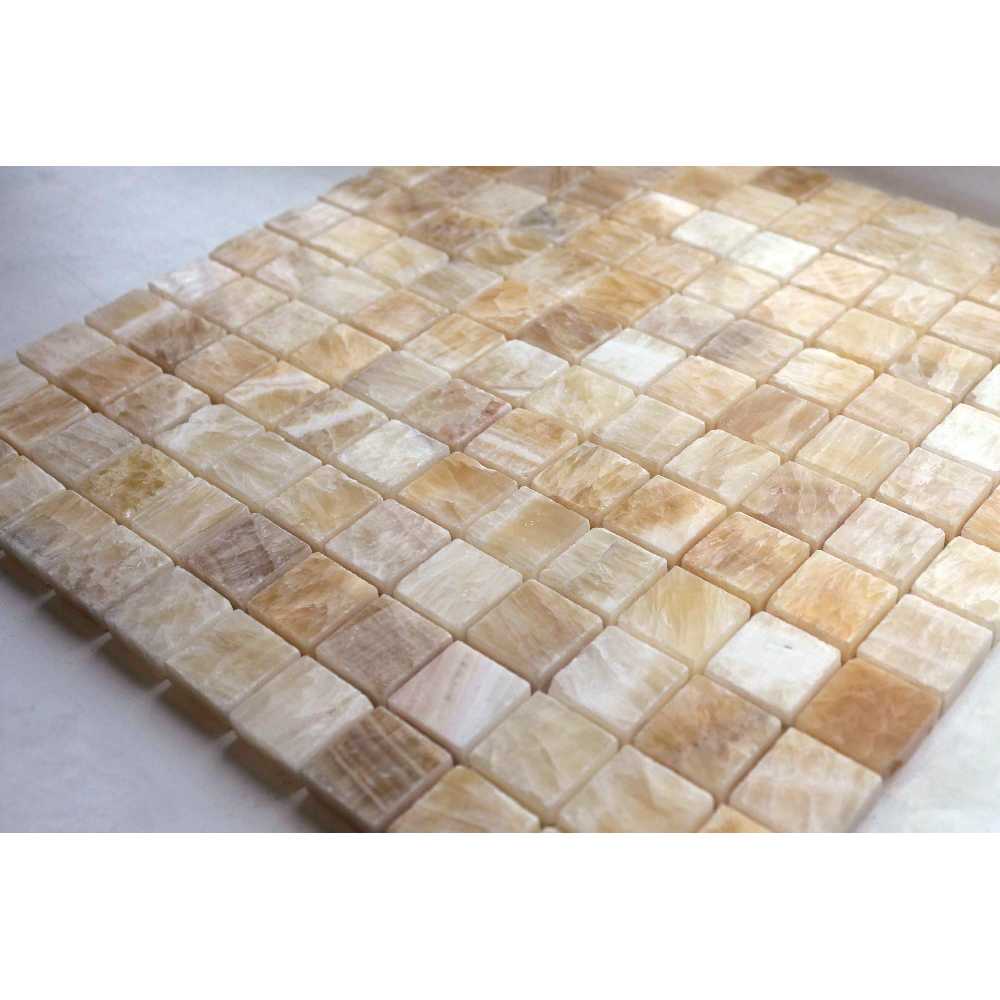 Фото Мозаика из натурального камня Caramelle Onice beige POL 23х23 (298х298х8 мм)