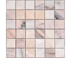 Мозаика из натурального камня Caramelle Rosa Salmone POL 48х48 (305х305х7 мм)