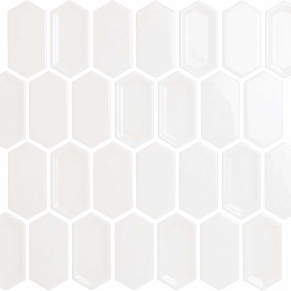 Фото Мозаика керамическая Caramelle Crayon White glos 38х76 (278х304х8 мм)