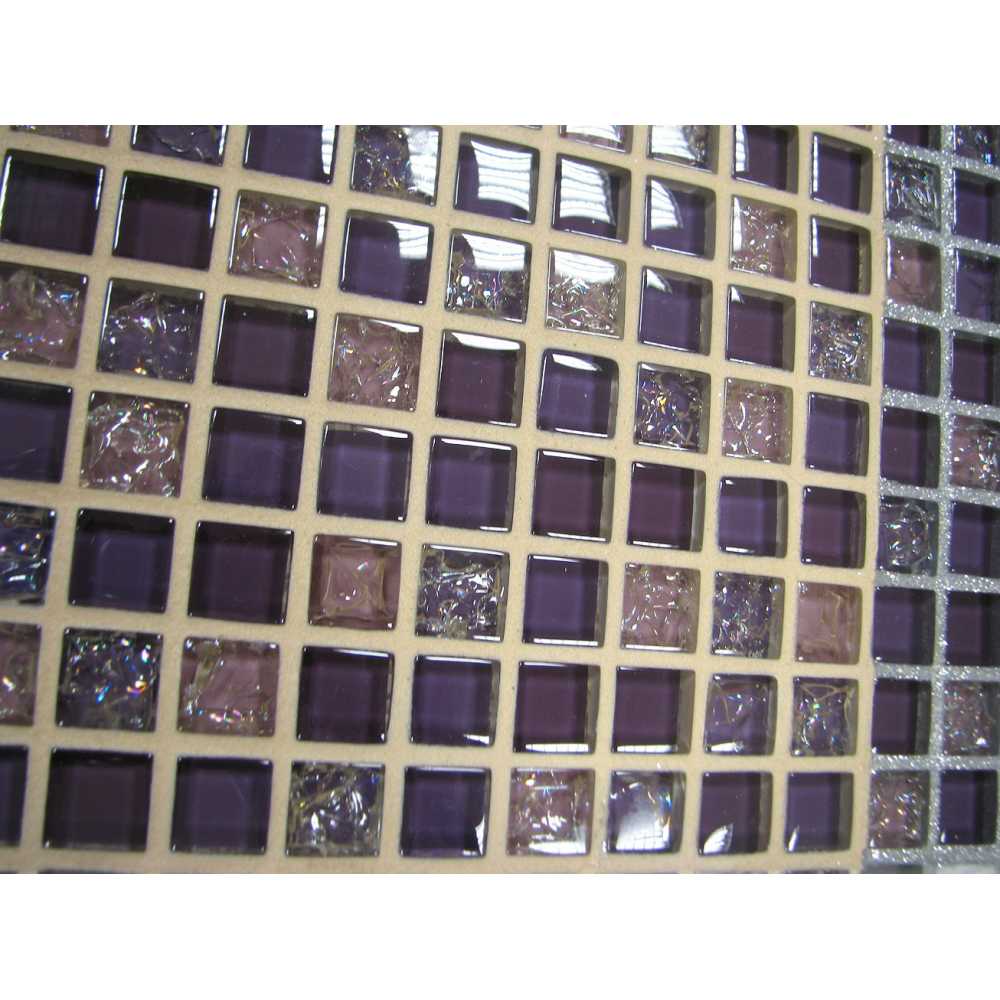 Фото Мозаика стеклянная с камнем Caramelle Naturelle Himalaia 15х15 (305х305х8 мм)
