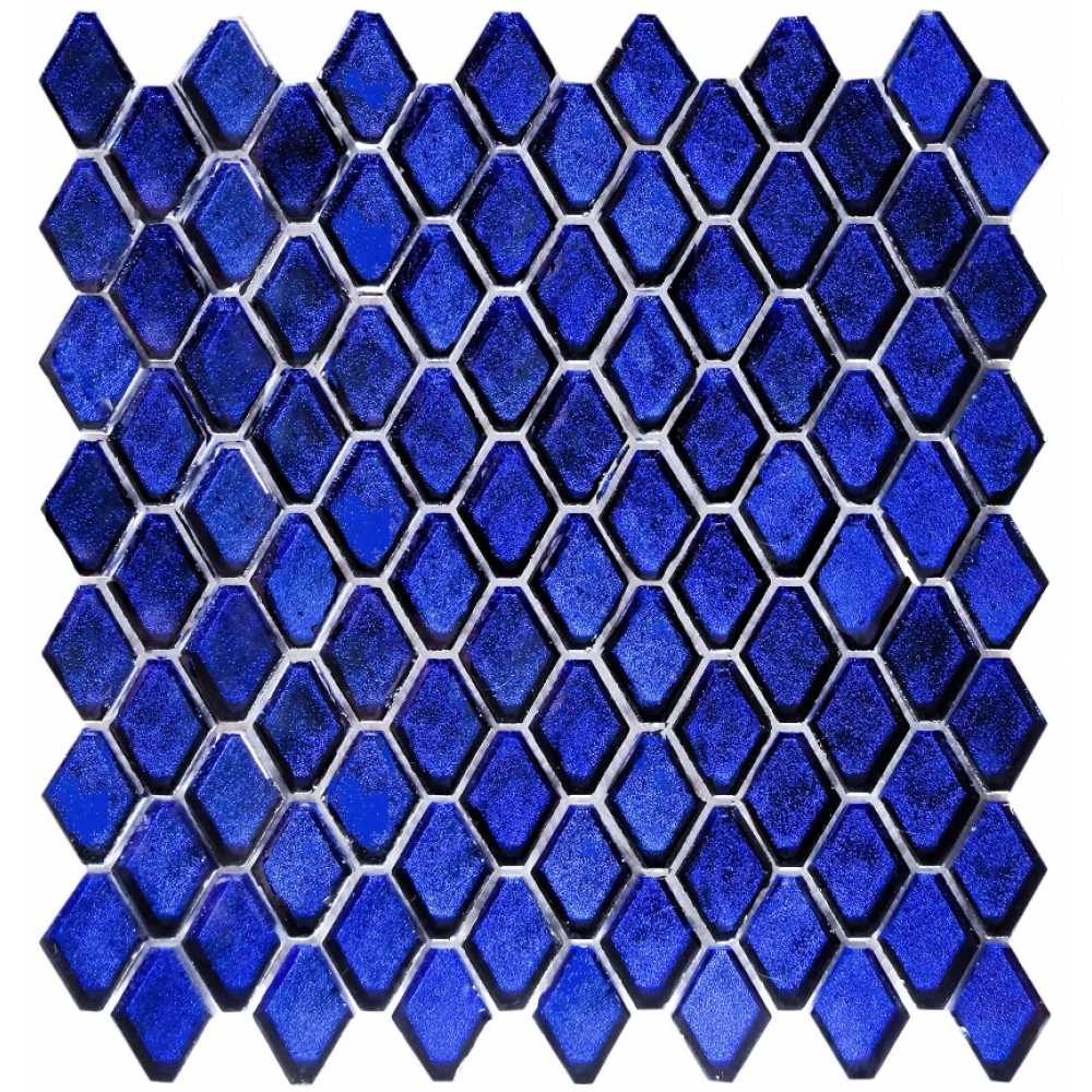Фото Мозаика стеклянная Caramelle Diamanti di cobalto 42х24 (282х310х6 мм)