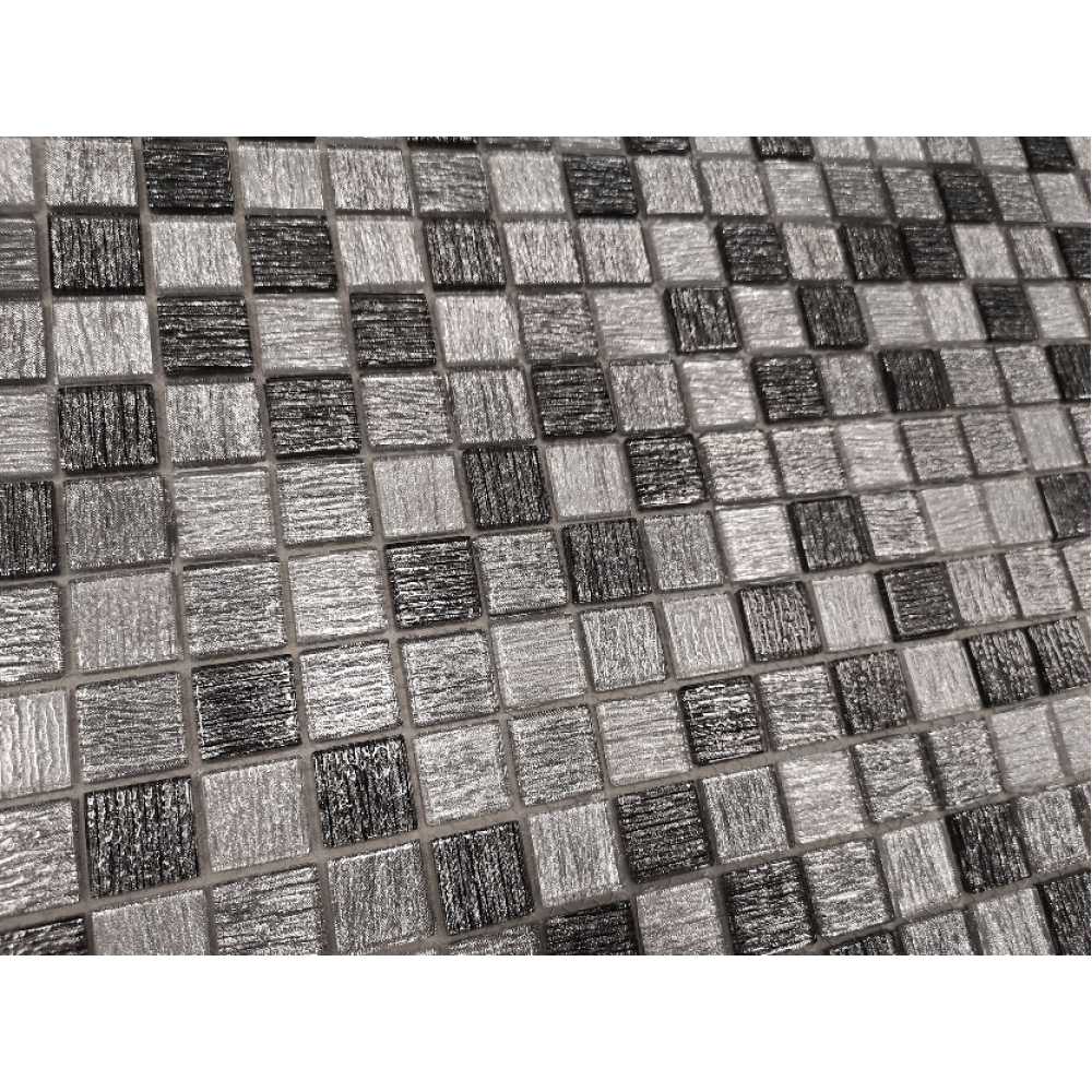 Фото Мозаика стеклянная Caramelle Silk Way Black Tissue 23х23 (298х298х4 мм)