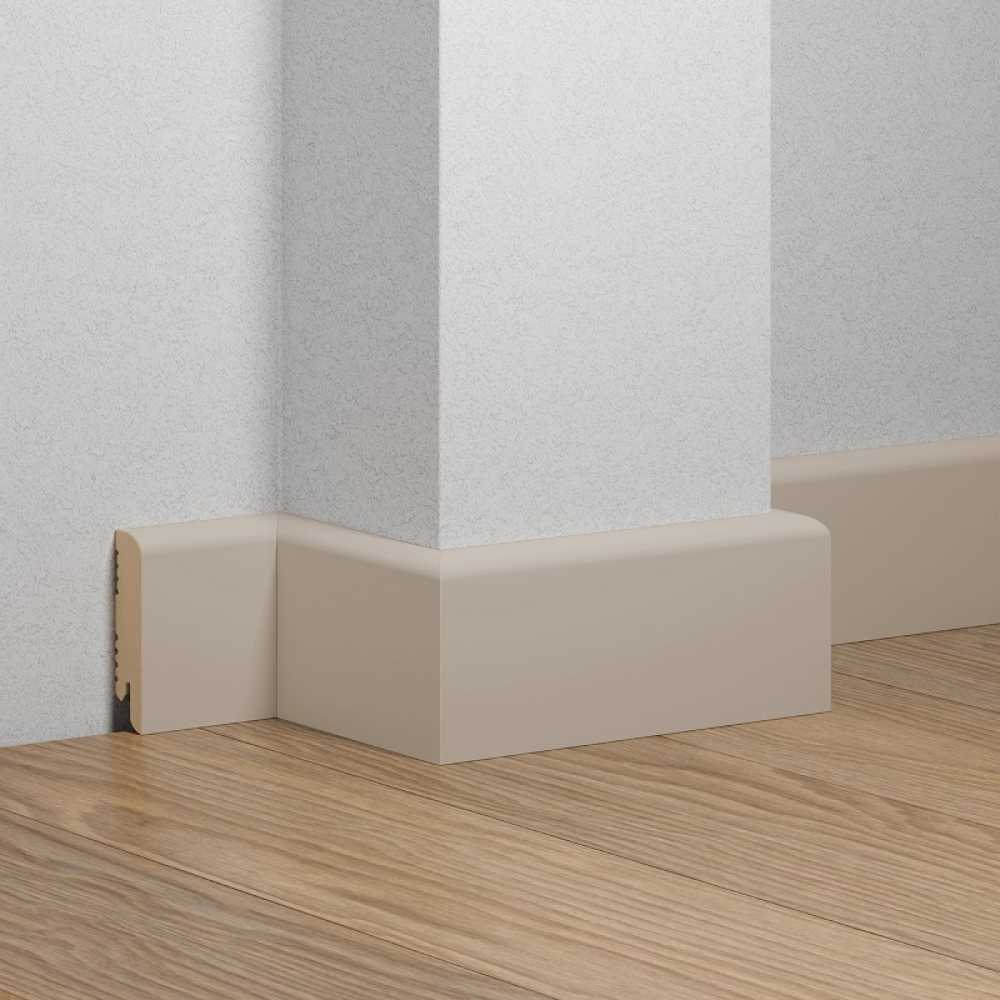 Фото Плинтус напольный МДФ Ликорн К-02 Серый шелк 7044 (70х16х2050 мм)