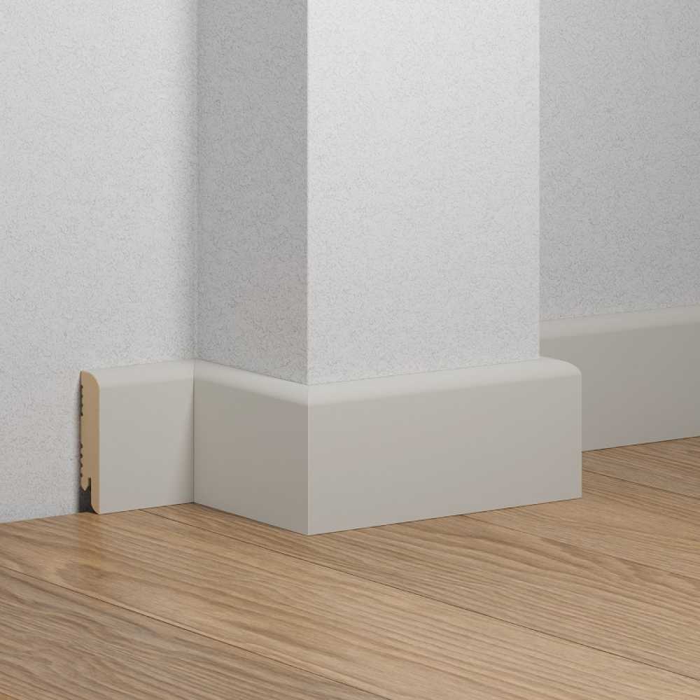 Фото Плинтус напольный МДФ Ликорн К-02 Светло-серый 7035 (70х16х2050 мм)