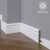 Белый плинтус напольный МДФ Madest Decor модель 06-072-12 крашеный (72х12х2400 мм)