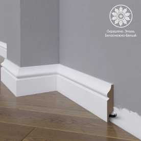 Белый плинтус напольный МДФ Madest Decor 12-072-18 крашеный (72х18х2400 мм) Белый плинтус напольный МДФ Madest Decor 12-072-18 крашеный (72х18х2400 мм)