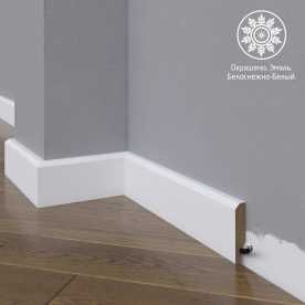 Белый плинтус напольный МДФ Madest Decor 19-054-10 крашеный (54х10х2400 мм) Белый плинтус напольный МДФ Madest Decor 19-054-10 крашеный (54х10х2400 мм)