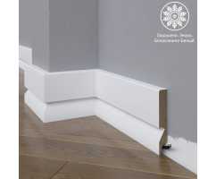 Белый плинтус напольный МДФ Madest Decor 29-100-18 крашеный (100х18х2400 мм)