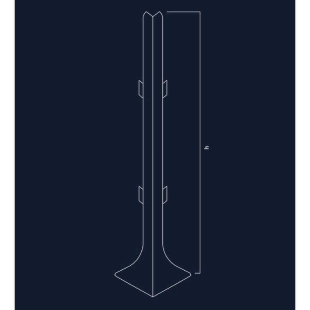 Фото Угол внешний к плинтусу Neexy Белый муар (1 шт)