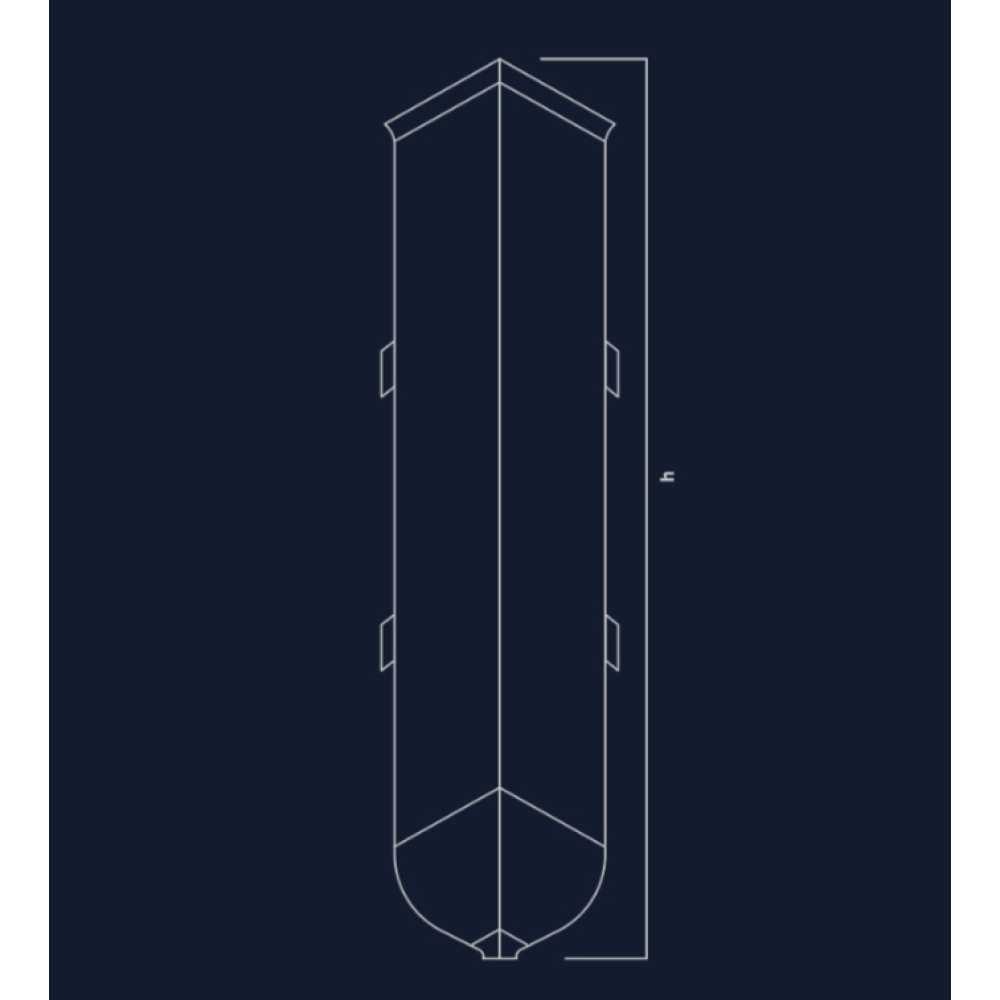 Фото Угол внутренний к плинтусу Neexy Белый муар (1 шт)