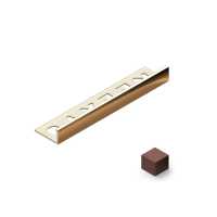 Профиль L-образный латунь 8 мм Neexy PVL01-05 (Антик медь светлая), 2.7 метра