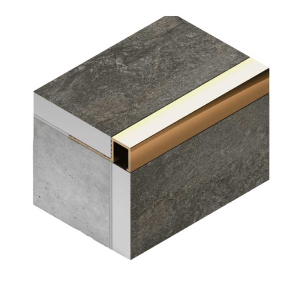 Фото Профиль для плитки внешний латунь 12.5 мм Neexy PVL32-03 Брашированная, 2.7 метра