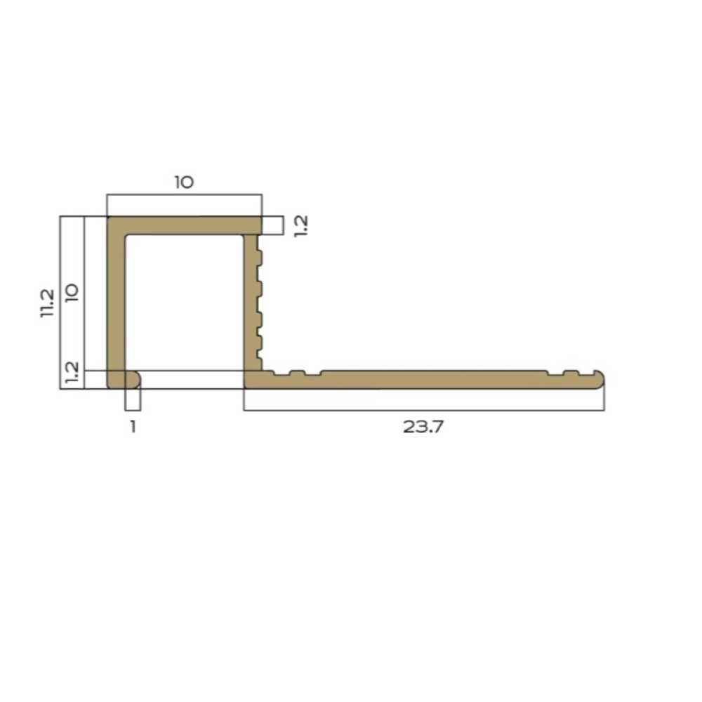 Фото Профиль для плитки внешний латунь 10 мм Neexy PVL31-02 Хромированная, 2.7 метра