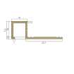Маленькое фото Профиль для плитки внешний латунь 12.5 мм Neexy PVL32-03 Брашированная, 2.7 метра