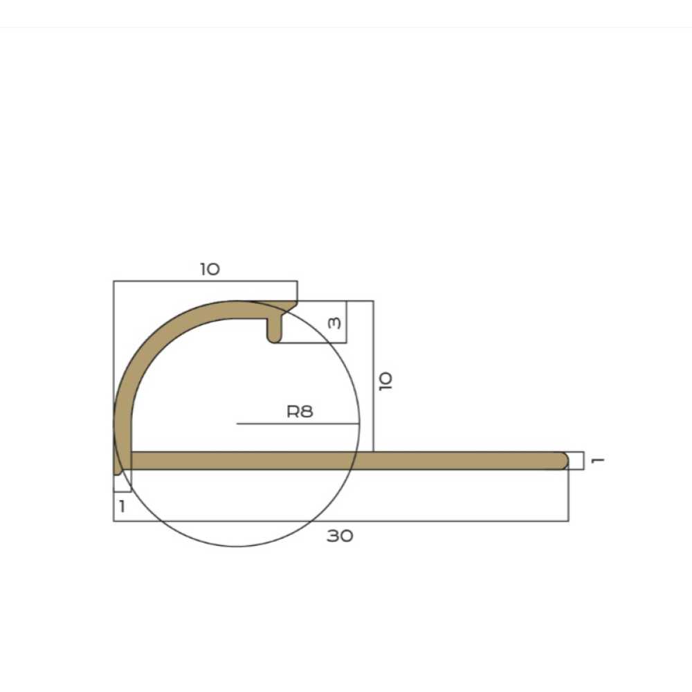 Фото Профиль для плитки внешний латунь 10 мм Neexy PVL17-04 Антик бронза светлая, 2.7 метра