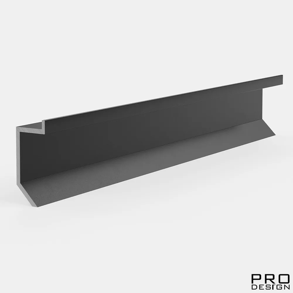 Фото Теневой плинтус Pro Design Slim 723 Черный Муар (24*10*2700)