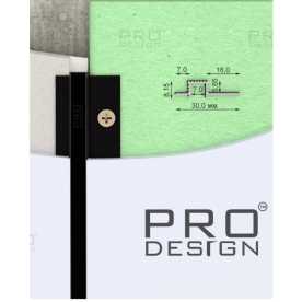 Декоративная рейка Pro Design 615 Черный анодированный (8.15*7*3000)