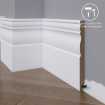 Маленькое фото Плинтус напольный под покраску 24-185-16 Madest Decor MDF (185х16х2400 мм)