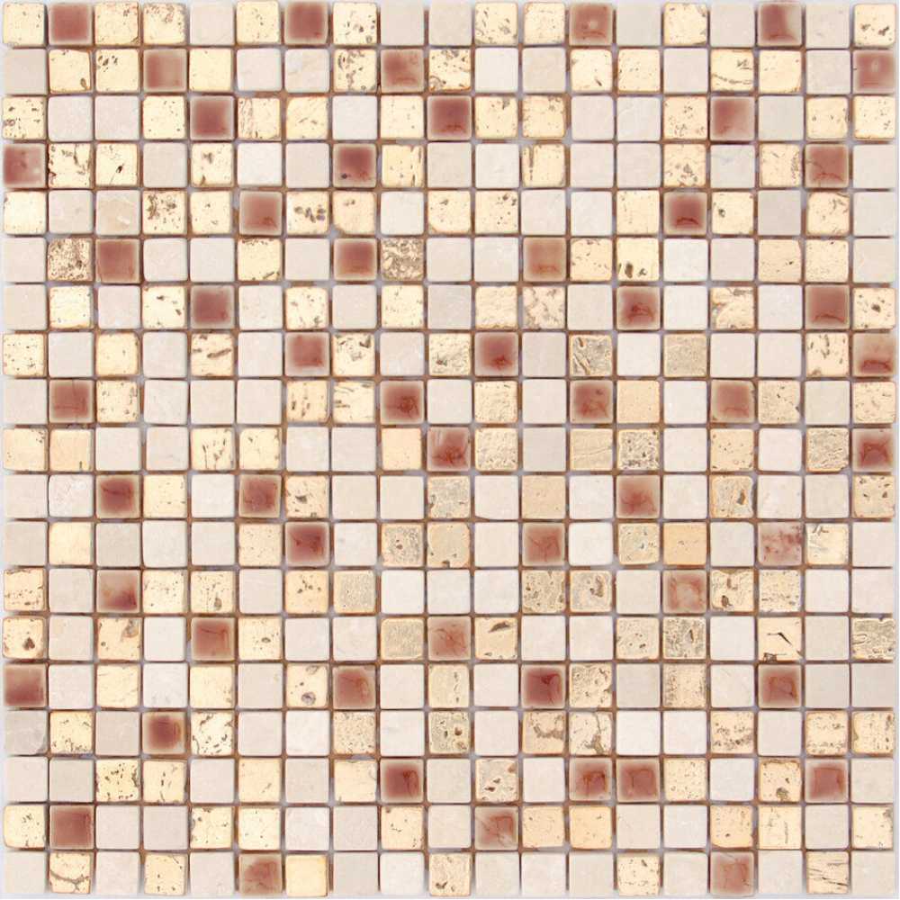 Фото Мозаика стеклянная Caramelle Antichita Classica-12, 15х15 (310х310х8 мм)