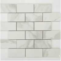 Мозаика из керамогранита Caramelle Calacatta 48х98 (298х298х10 мм) Мозаика из керамогранита Caramelle Calacatta 48х98 (298х298х10 мм)