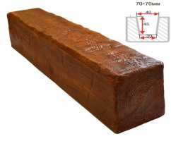 Балка декоративная из полиуретана Arno Decor Рустик 70х70мм Орех, длина 1м