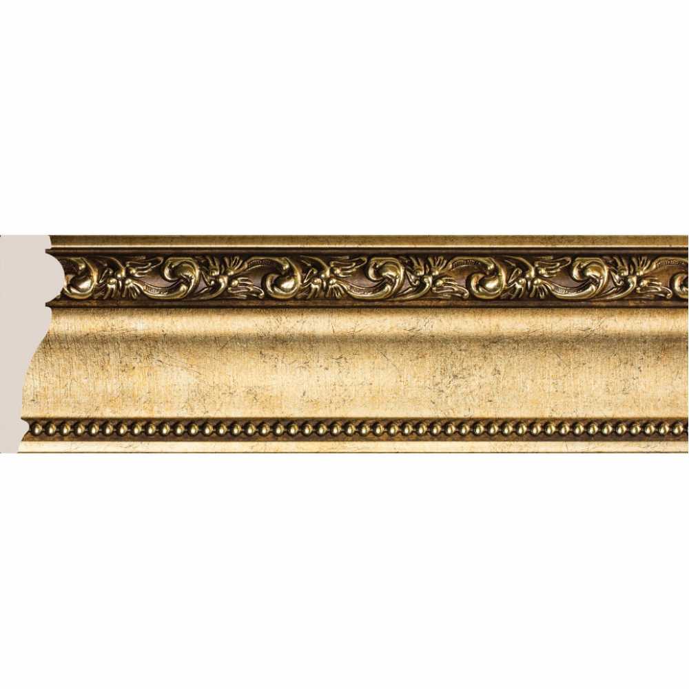 Фото Плинтус потолочный Cosca Антик 84 мм, Античное золото