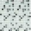 Маленькое фото Мозаика стеклянная Bonaparte Crystal white 15х15 (300х300х8 мм)