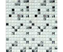 Мозаика стеклянная Bonaparte Crystal white 15х15 (300х300х8 мм)