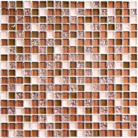 Мозаика стеклянная Bonaparte Ochre Rust 15х15 (300х300х8 мм)