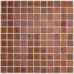 Маленькое фото Мозаика стеклянная Bonaparte Shine Brown 25х25 (300х300х4 мм)
