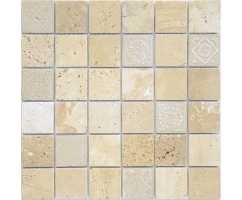 Мозаика из натурального камня Art Stone Travertino beige