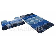 Набор ковриков Shahitex РР Mix 4К Темно-синий 14 (50*80+50*50 см)
