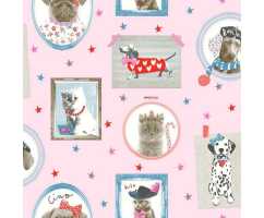 Обои Imagine Fun 668401 розовые с кошками 10,05 x 0,52 м Обои Imagine Fun 668401 розовые с кошками 10,05 x 0,52 м