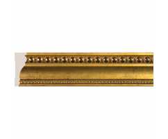 Плинтус потолочный Cosca Ионики 60 мм, Античное золото